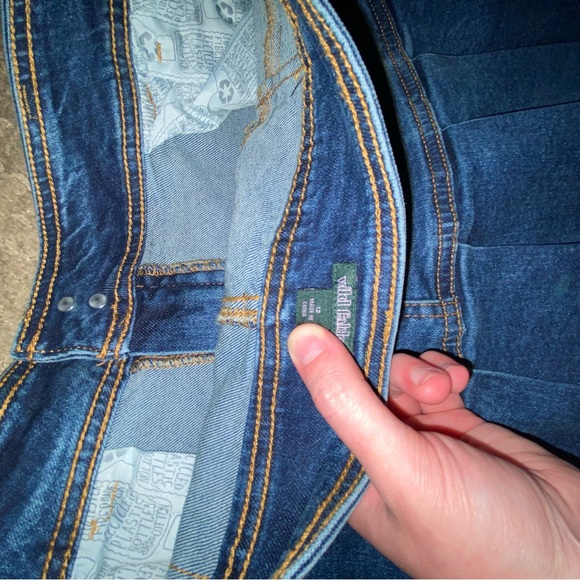 NWOT Wild Fable Y2K Ruffle Denim Mini Skirt - Picture 2 of 3